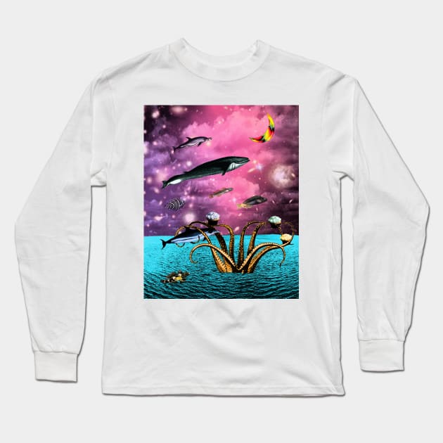 Very Fishy Landscape Long Sleeve T-Shirt by Loveday101